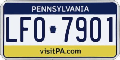 PA license plate LFO7901