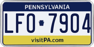 PA license plate LFO7904