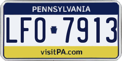 PA license plate LFO7913