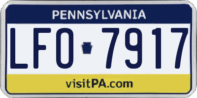 PA license plate LFO7917