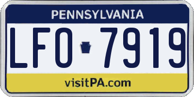 PA license plate LFO7919