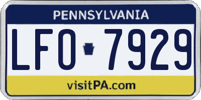 PA license plate LFO7929