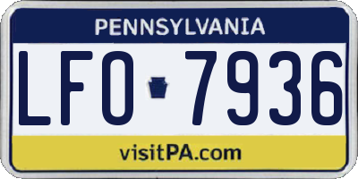PA license plate LFO7936