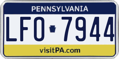 PA license plate LFO7944