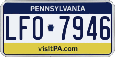 PA license plate LFO7946
