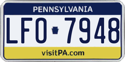 PA license plate LFO7948