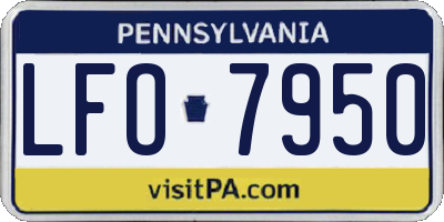 PA license plate LFO7950