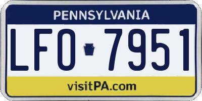 PA license plate LFO7951