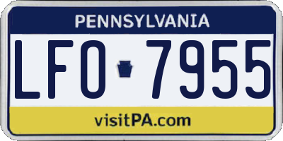 PA license plate LFO7955