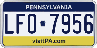 PA license plate LFO7956