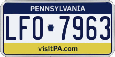 PA license plate LFO7963