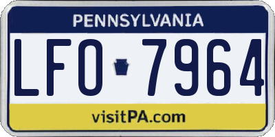 PA license plate LFO7964
