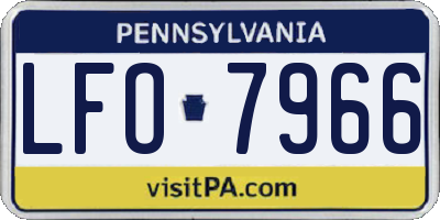PA license plate LFO7966