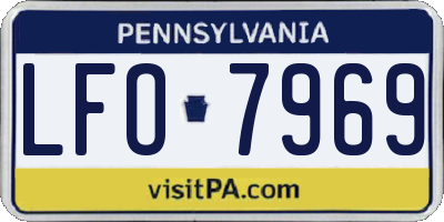 PA license plate LFO7969