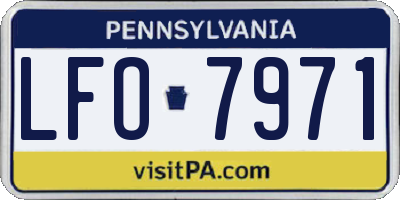 PA license plate LFO7971