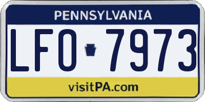 PA license plate LFO7973
