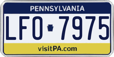 PA license plate LFO7975