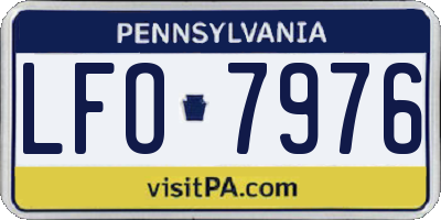 PA license plate LFO7976