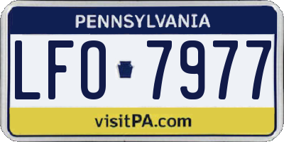 PA license plate LFO7977