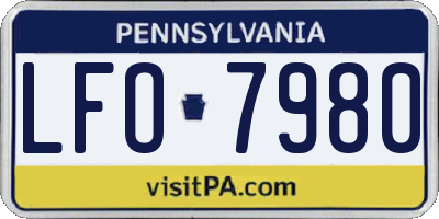 PA license plate LFO7980