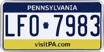 PA license plate LFO7983