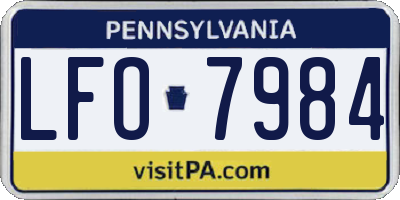 PA license plate LFO7984