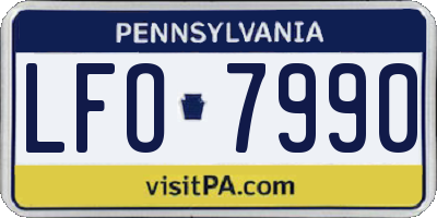PA license plate LFO7990