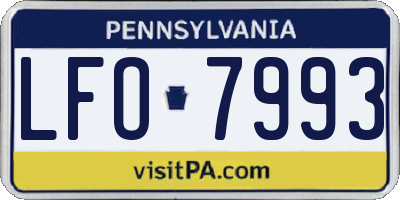 PA license plate LFO7993