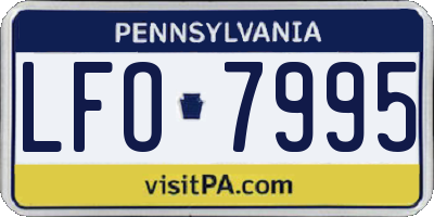 PA license plate LFO7995