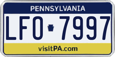 PA license plate LFO7997