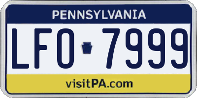 PA license plate LFO7999