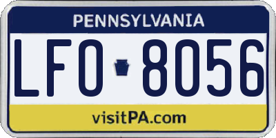 PA license plate LFO8056