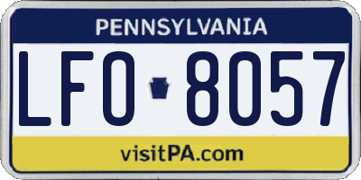 PA license plate LFO8057