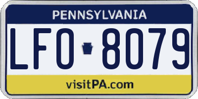 PA license plate LFO8079