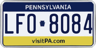 PA license plate LFO8084