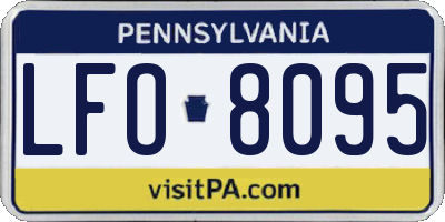 PA license plate LFO8095