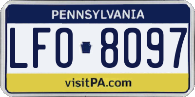 PA license plate LFO8097