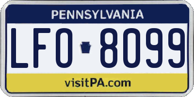PA license plate LFO8099