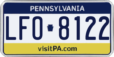 PA license plate LFO8122