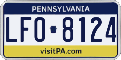 PA license plate LFO8124