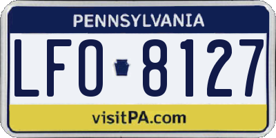 PA license plate LFO8127