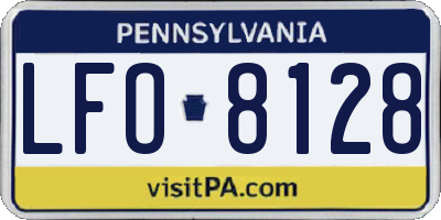 PA license plate LFO8128