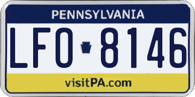 PA license plate LFO8146