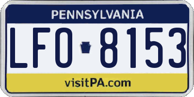 PA license plate LFO8153