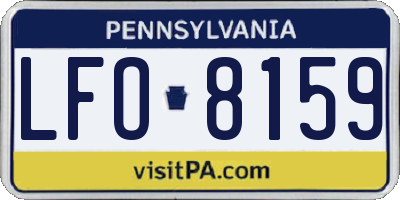 PA license plate LFO8159