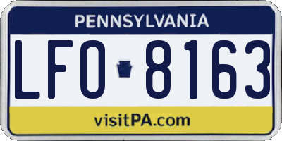 PA license plate LFO8163