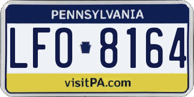 PA license plate LFO8164