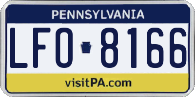PA license plate LFO8166