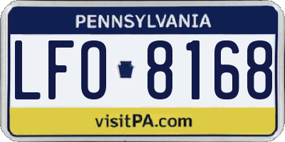 PA license plate LFO8168