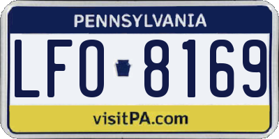 PA license plate LFO8169